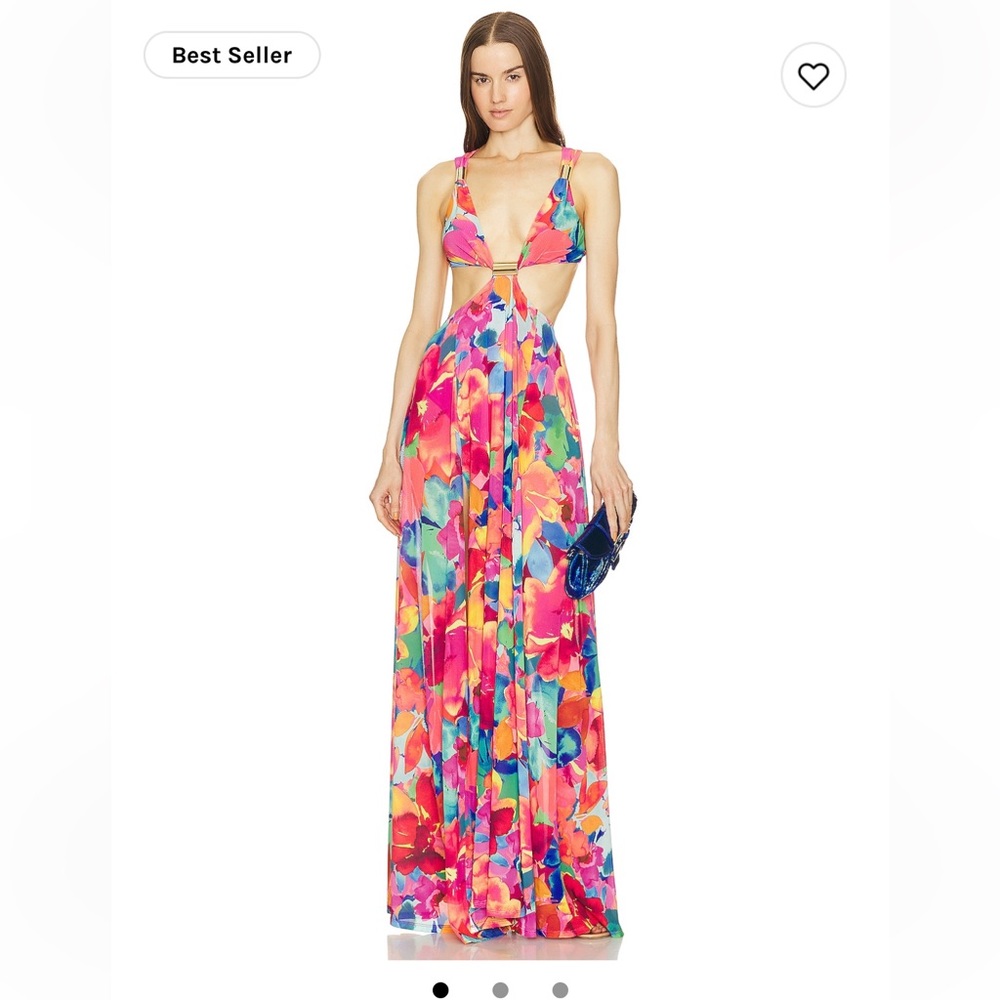 Michael Costello floral cutout dress